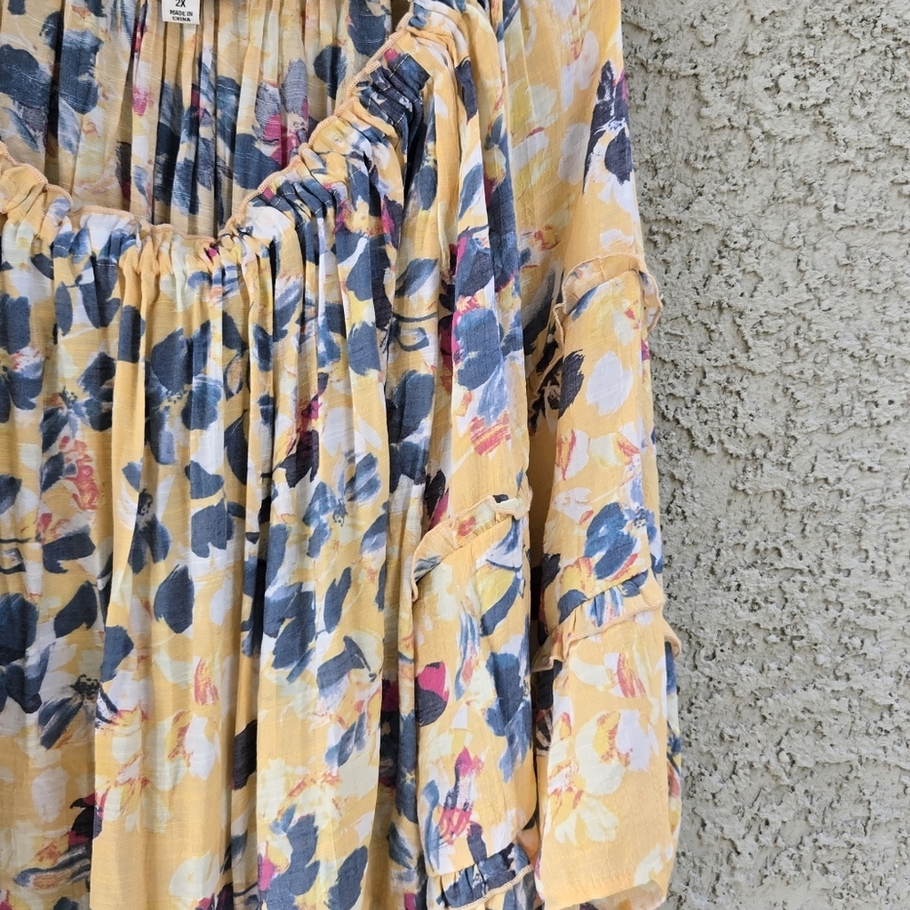 Zac & Rachel Woman Yellow Floral Blouse - Picture 4 of 8